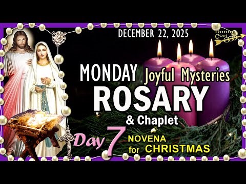 MONDAY Rosary Prayer & Chaplet🌹JOYFUL Mysteries of the Rosary Catholic, DAY 7 CHRISTMAS NOVENA