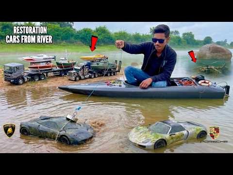 RC Bigfoot Rescue Lost rc boat from Deep lake water – Chatpat toy tv
