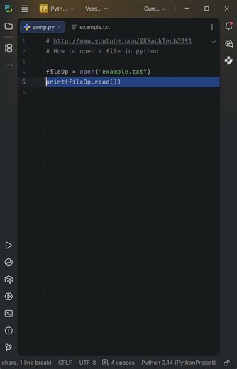 How to open a file in python as a beginner || #python #correctcoding