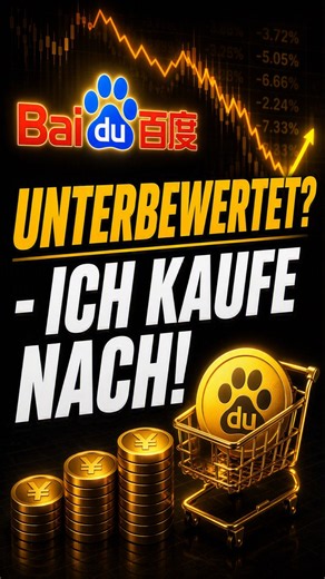 Baidu undervalued? I'm buying more. 📈