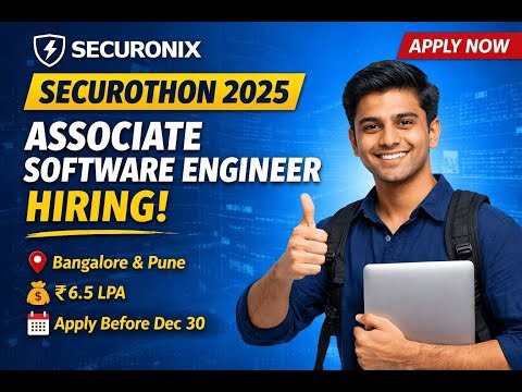 Securonix 2025 Associate Software Engineer Challenge | Freshers Off-Campus Drive | Hiring Drive