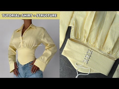 How to Draft a Structured Corset Shirt Pattern | Snatched Waist Shirt Tutorial | Corset-Style Shirt