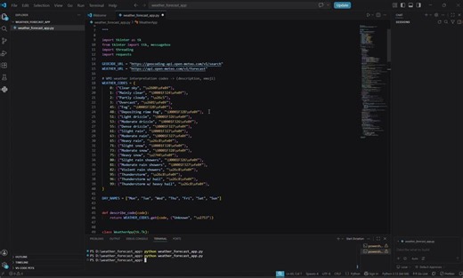 #python #pythonproject #weatherapp #weatherforecast #api #softwaredevelopment #internship #pinnaclelabs #learningbybuilding #developerjourney | Arjun Nayak