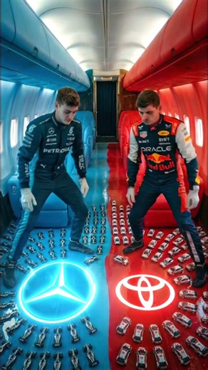 F1 vs. Rally Mid-Air Epoxy Battle: MERCEDES 🔵 vs. TOYOTA 🔴! #mercedes #toyota #f1 #rally