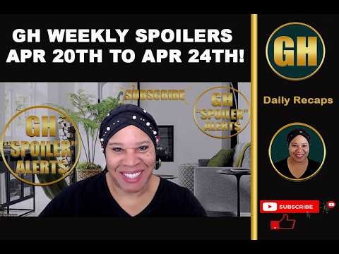 GH Spoiler Alerts - GH Weekly Spoilers - Soap Opera Spoilers - For The Week Of 04-20-26 to 04-24-26