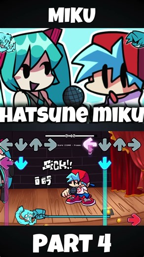 FNF - Mid-Effort Miku [PART 4] [One-Shot] (FNF MOD) #shorts