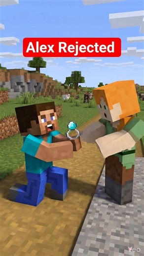Alex reciprocated Steve's love 😰😰😰 #luckygameplay #minecraft