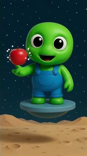 Red, Blue & Yellow! 🔴🔵🟡 Little Green Alien Learns Colors | Toddler Learning Video