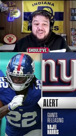 NAJEE HARRIS WANTED RB1 TOUCHES… THE GIANTS RELEASED HIM 2 DAYS LATER?! 😳💀 #nfl