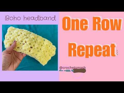 I Can’t Believe This Texture is Only a 2-Row Repeat! Boho Shell Headband Crochet Tutorial