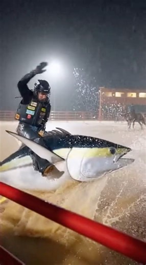 Giant Tuna Rodeo Challenge Gone Wrong #rodeo #fail #viral