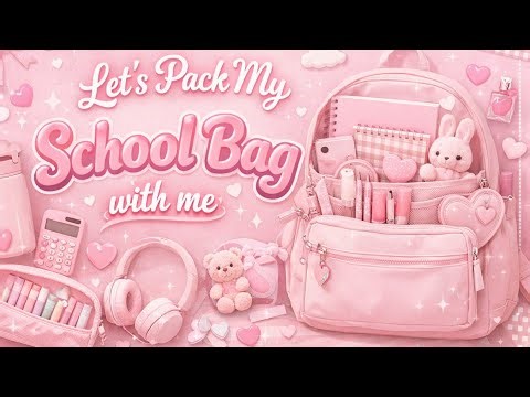 LET'S PACK MY SCHOOL BAG WITH ME🎒✨ Aesthetic School Prep Routine | Student Life Vlog #study #youtube