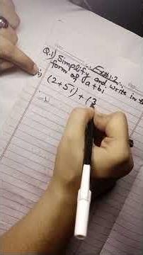 Simplify & Write in Standard Form | Exercise 1.2,Q1(i) | Complex Numbers | Math Shorts #shorts