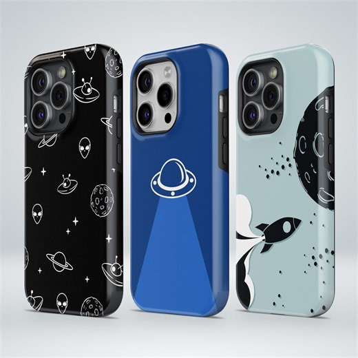 Sci-fi Phone Case Alien Space Rocket TOUGH Cover Fit for iPhone 17 Pro Max, 16e, 15 Plus, 14, 13, XS & Samsung S25, S24, A56, Pixel 10, 9, 8 - Etsy