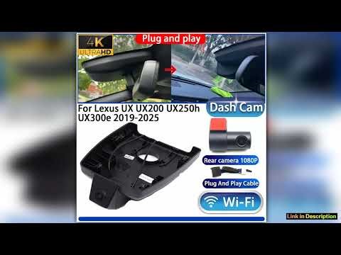 HighCity For Lexus UX UX200 UX250h UX300e 20192025 Dash Cam Camera DVR 4K UHD 2160P Night Vision Pl
