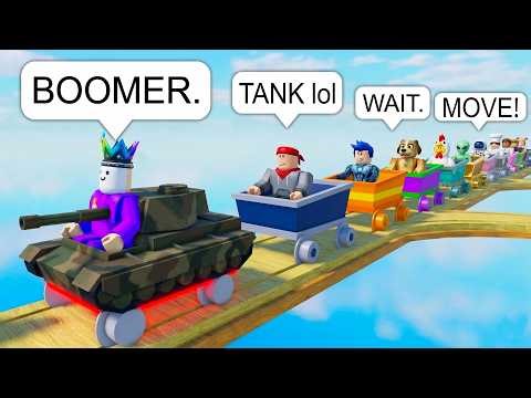 I Drive a Cart on Roblox BUT I Troll Everyone With a Tank