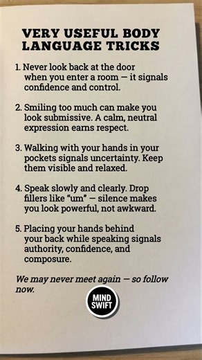 Powerful Body Language Tricks 😮‍💨🧠 That Instantly Boost Confidence #Psychology #Mindset