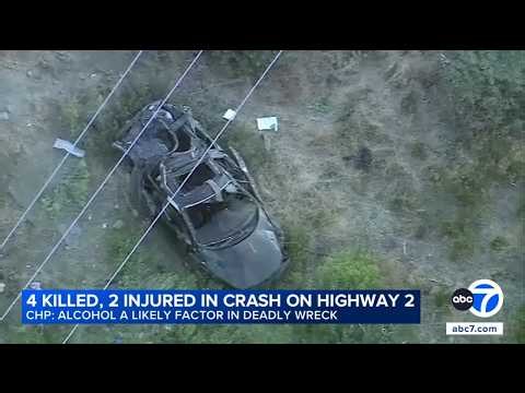 Crash kills 4 near SoCal mountain community; alcohol likely a factor