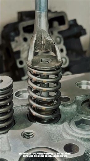 Overhead Valve Spring Compression and Keeper Removal Process #tools