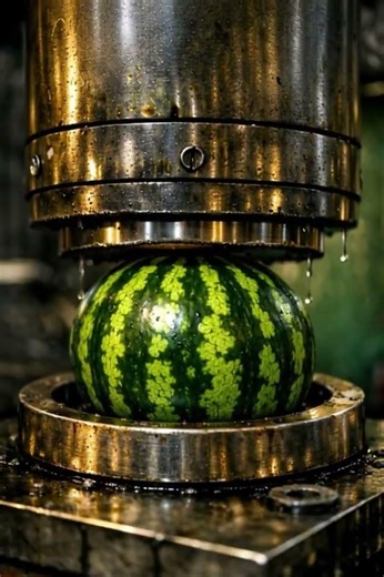 Watermelon vs Hydraulic Press | 4K Slow Motion Explosion