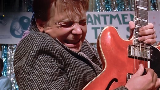 Marty McFly stuns the crowd with “Johnny B. Goode” Back to the Future