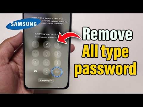 How to Remove Password, Pin, Pattern From Samsung Phone Lock Screen (Best Method)
