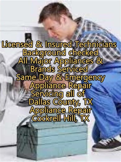Appliance Repair Cockrell Hill, TX 972 544 9224