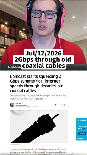 Comcast has managed to upgrade old coax cables to deliver an impressive 2Gbps internet! This breakthrough could change the game for cable customers everywhere. What do you think about this tech upgrade? #internet #coaxial #isp #gigabit #cableinternet #comcast #foryou #fyp #tiktok