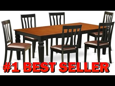East West Furniture LGAN7 BCH LC 7 Piece Dining Room Table Set Consist - B01MTK1UAR