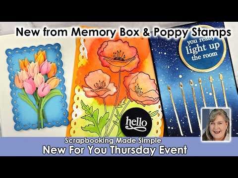 Memory Box, Birch Press & Poppy Stamp NEW and featured in today's Event. Value Priced this week