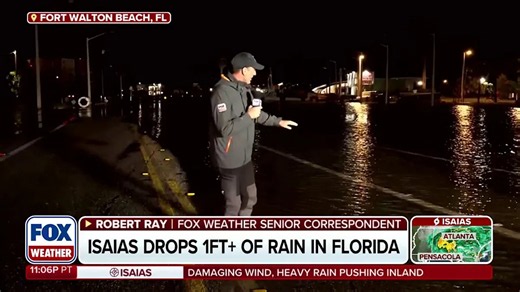 Hurricane Isaias floods parts of Fort Walton Beach, Florida, after intense landfall