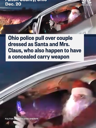 An #Ohio police officer stopped a car for speeding — and found a man dressed as #SantaClaus behind the wheel.