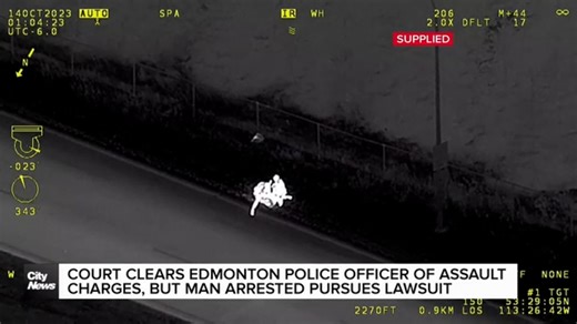 Edmonton police officer cleared of assault, but lawsuit proceeds