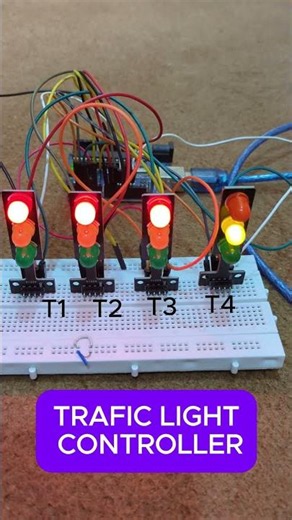 🚦 Arduino Traffic Light Controller Tutorial #arduino #diy