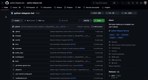 7 repos that replace $200,000+/year in AI content automation infra 1. python-telegram-bot/python-telegram-bot Pure Python async wrapper for Telegram Bot API 9.5. Core dependency for any Telegram automation. Posts, media, inline keyboards, comment moderation. https://t.co/7yfSIFQium 2. darkzOGx/youtube-automation-agent Fully automated YouTube channel management with AI agents. Content Strategy -> Script Writer -> Thumbnail Designer -> SEO Optimizer -> Publishing pipeline. Works with Claude, OpenA