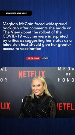 Meghan McCain Faces Backlash Over Vaccine Comments on ‘The View’