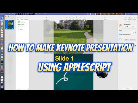 KeyNote Presentation Creation Programmatically using Apple Script #Keynote #Applescript