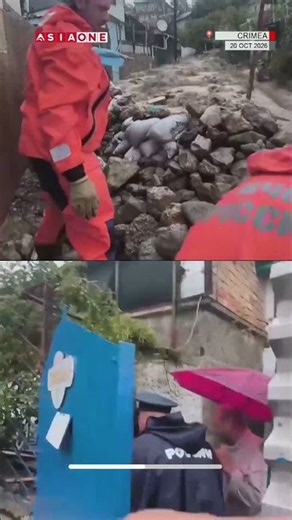 Heavy Rains Trigger Flash Flooding in Southern Crimea | Asia One News