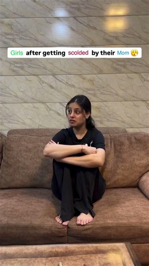 pov : girls after getting scolded by their mom vs dad be like.............?