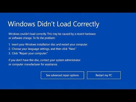 Windows Didn’t Load Correctly? FIX It FAST! (Windows 10/11 Repair Guide 2026)