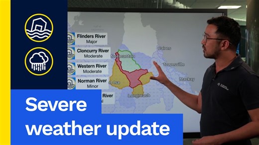 Severe Weather Update: Monsoon rain and widespread flooding for Queensland. Video current: 12pm AEST 28 December 2025. For the latest forecasts and warnings, go to www.bom.gov.au or the BOM Weather app. | Bureau of Meteorology