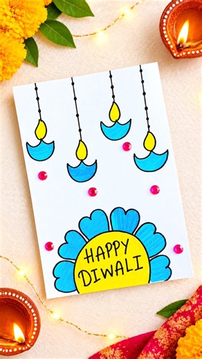 Beautiful Diwali Card 🪔 | Happy Diwali 2026 #shorts #youtubeshorts #diwali #diy