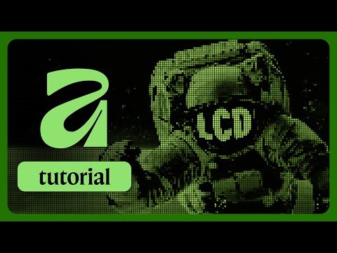 Retro LCD GREEN SCREEN in Affinity (v3) - Non-Destructive and easy to apply