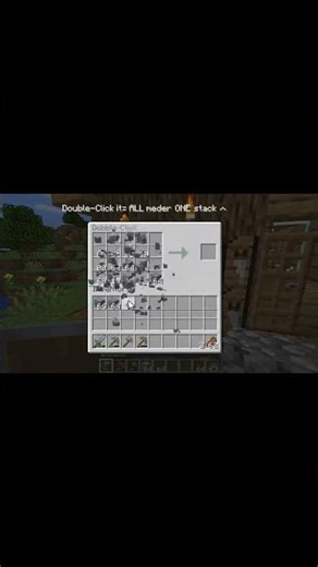 Minecraft Inventory Merge Trick - Double-Click Collects ALL Same Items Into One Stack