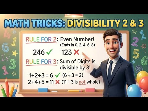 Divisibility Rule of 2 & 3 | Easy Tricks with Examples | Math Basics