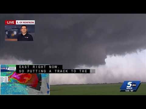 Tracking severe storms with tornado potential across Oklahoma (April 23, 2026)