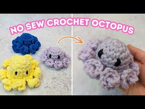 I Made the CUTEST No-Sew Crochet Mini Octopus 🐙 (So Easy!) | New and Trendy Crochet Tutorial