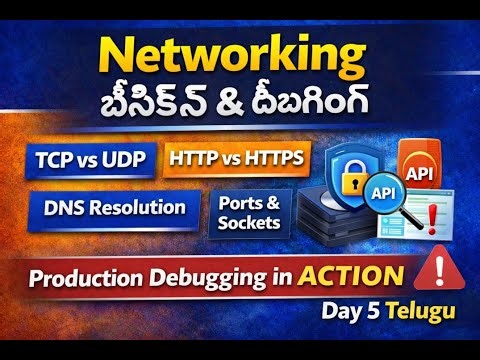 Networking Basics for SRE in Telugu | TCP, DNS, Ports, curl Debugging