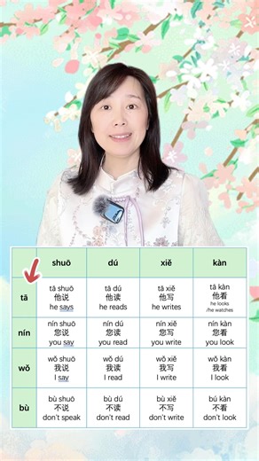 Basic Chinese Practice | Pronouns + Verbs (Speak, Read, Write, Watch) #learnchinese #mandarin #learn
