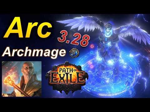 [3.28] Insane Archmage Arc Mana Stacker Build (Destroy Endgame) - Path of Exile Mirage